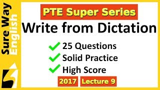 PTE Write From Dictation 25 Practice Questions with Answers  High Score [upl. by Alderson]