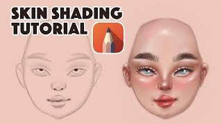 Skin Shading Tutorial in Autodesk Sketchbook  Sketchbook Tutorial for Beginners [upl. by Arluene]