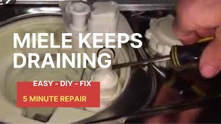 🌎 Miele Dishwasher  DRAIN WON’T STOP FIXED 😃 [upl. by Nena]