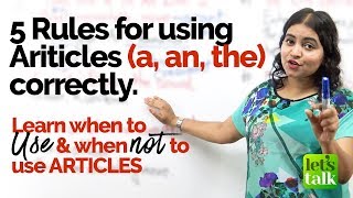 5 Advanced Rules to use Articles an an the correctly  Mistakes with Articles  English Grammar [upl. by Avilo]