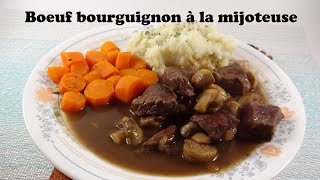 Bœuf bourguignon à la mijoteuse Voir Attention description au bas de la vidéo [upl. by Eli79]