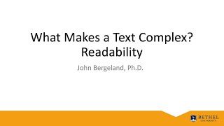 Readability [upl. by Rambow]