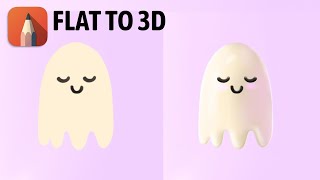 Flat to 3D In Autodesk Sketchbook  Tutorial [upl. by Mathi412]