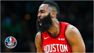 James Harden goes off for 42 as Rockets down Celtics  NBA Highlights [upl. by Peih]