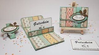 Gutscheinverpackung │Gutscheinkarte basteln mit Stampin Up® [upl. by Cook368]