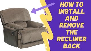 How To Repair Your Recliner Removing and Replacing Your Recliner Back [upl. by Tarkany]