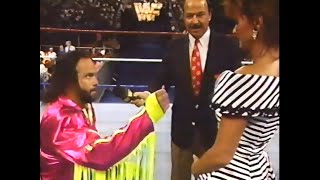 Macho Man Randy Savages Proposal to Miss Elizabeth 07061991 [upl. by Elleahcim717]