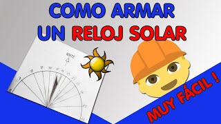 COMO hacer un RELOJ SOLAR 🌞 solo con PAPEL [upl. by Ellehciram]