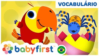 Desenhos educativos em português  APRENDENDO AS CORES COM ANIMAIS E OVO SURPRESA  BabyFirst Brasil [upl. by Eudoxia]