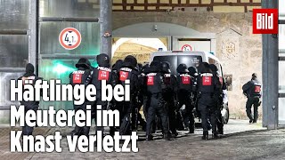 Gefängnismeuterei Polizei stürmt Knast in Thüringen  JVA Untermaßfeld [upl. by Llovera]